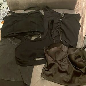 Black going out tops